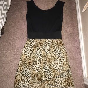 a leopard printed dress